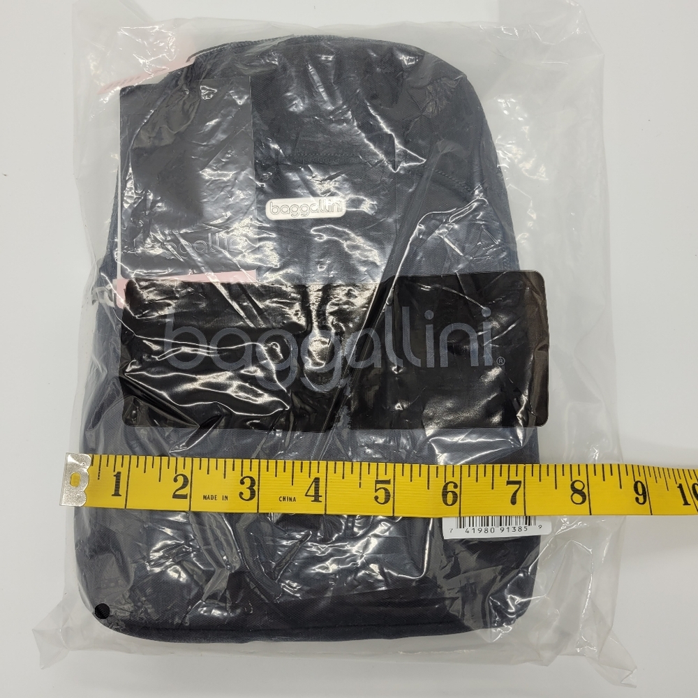Baggalini Black Sling Backpack Bag Multi Wear RFID Card Slots Adjustable NEW - Picture 16 of 16
